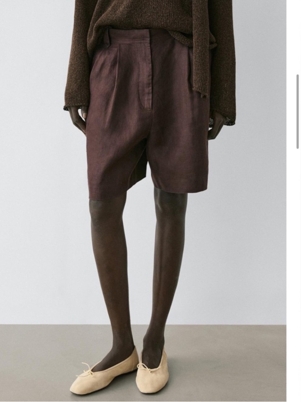 Massimo Dutti brown Bermuda Shorts NWT Size 8 / EUR 40 Current Season